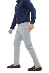 Graphite Tint Cotton Pant - Smart FitPantGarderobe Clothing